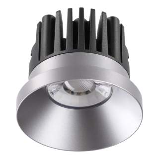 357587 SPOT NT18 249 серебро Встраиваемый светильник IP44 LED 3000K 10W 100-265V METIS | Novotech NT357587