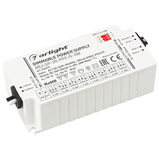 Блок питания ARJ-SP-20-PFC-0-10V (20W, 350-700mA) (Arlight, IP20 Пластик) | Arlight 030929