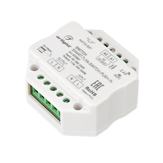 Контроллер-выключатель SMART-TUYA-SWITCH-PUSH-IN (230V, 1.5A, WiFi, 2.4G) (Arlight, IP20 Пластик) | Arlight 033002