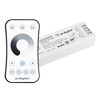 Диммер SMART-DIM-SET-RING (12-24V, 1x8A, ПДУ 2.4G) (Arlight, IP20 Пластик) | Arlight 034786