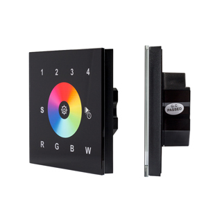 Панель Sens SR-2820AC-RF-IN Black (220V, RGBW, 4 зоны) (Arlight, IP20 Пластик) | Arlight 018069