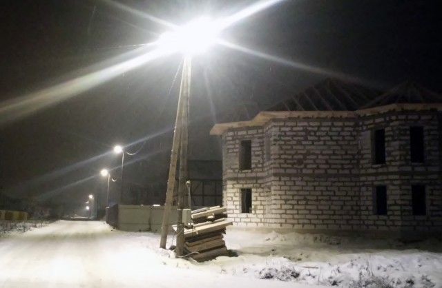 Уличное освещение в коттеджном поселке, Ленинградская Область