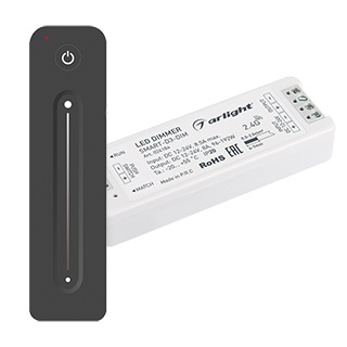 Диммер SMART-DIM-SET-LINE (12-24V, 1x8A, ПДУ 2.4G) (Arlight, IP20 Пластик) | Arlight 034794