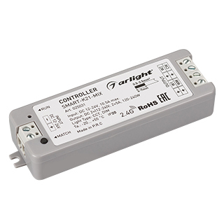 Контроллер SMART-K21-MIX (12-24V, 2x5A, 2.4G) (Arlight, IP20 Пластик) | Arlight 025031