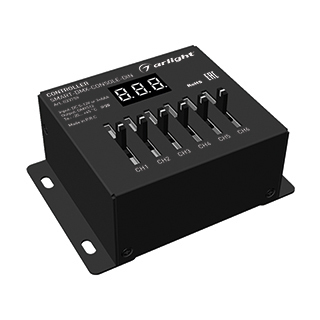 Контроллер SMART-DMX-CONSOLE-DIN (5-12V, 6CH, XLR3) (Arlight, IP20 Металл) | Arlight 033759
