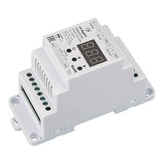 Конвертер SMART-K39-DMX (12-24V, 0/1-10V, DIN) (Arlight, Металл) | Arlight 028412